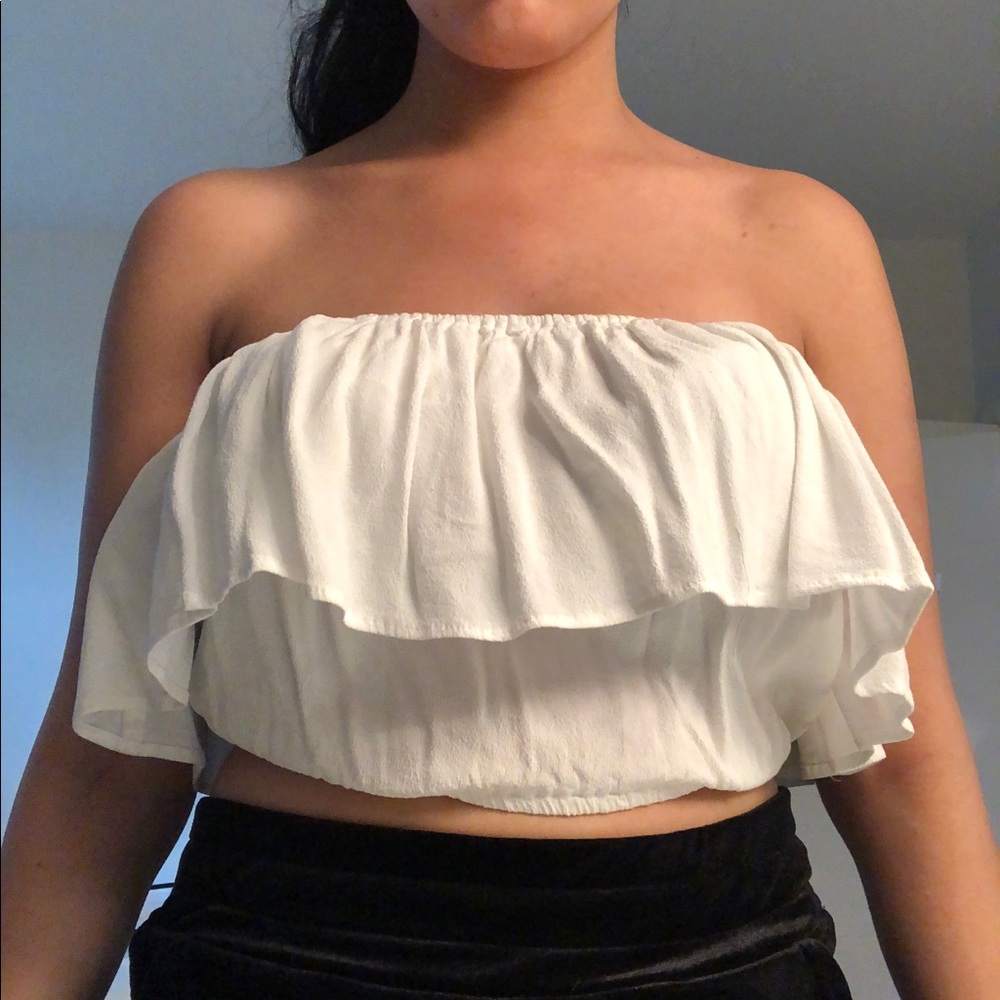 White Off the Shoulder Top